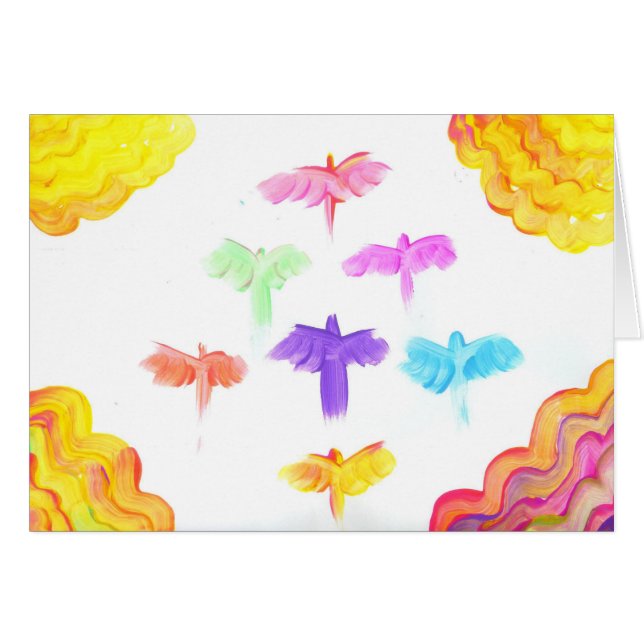 Godisen bevattnar Autismkonstnären Hälsningskort (Framsidan Horizontal)