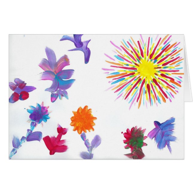 Godisen bevattnar Autismkonstnären Hälsningskort (Framsidan Horizontal)