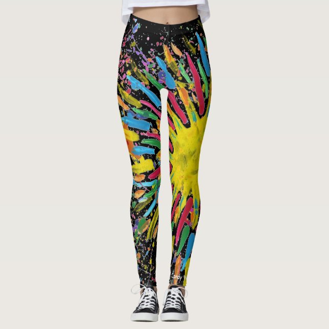 Godisen bevattnar Autismkonstnären Leggings (Framsida)