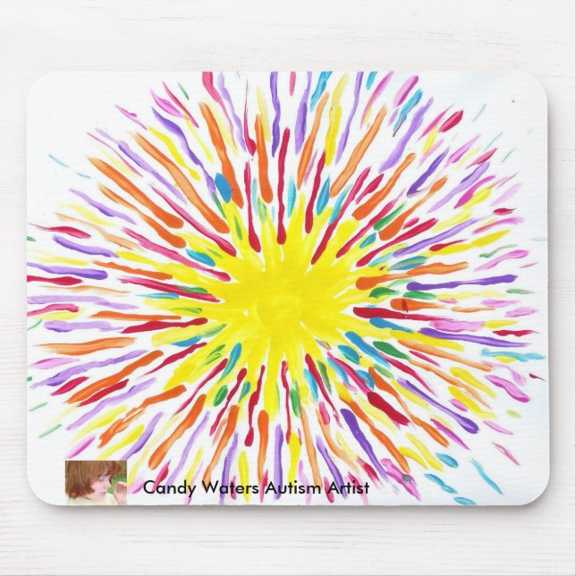 Godisen bevattnar Autismkonstnären Mousepad Musmatta (Framsidan)