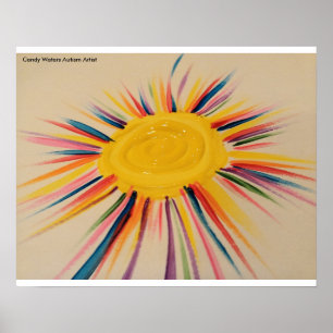 Godisen bevattnar Autismkonstnären Poster