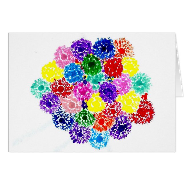 Godisen bevattnar Autismkonstnärkortet Hälsningskort (Framsidan Horizontal)