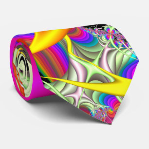 Godisen färgar den tvåsidiga Fractaltien Slips