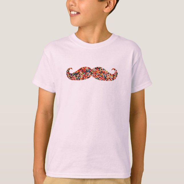 Godisen strilar mustasch tee shirt (Framsida)