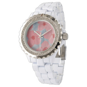Godisfärgade blommor armbandsur