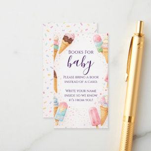 Godisglass Pastellböcker för Baby Shower Tilläggskort