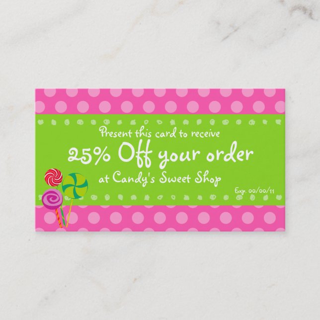 Godiskupongkort Rabattkort (Framsida)