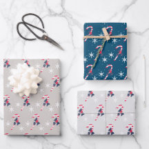 Godisrand- och bärsnöflingormönster jul
