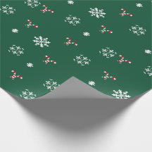 Godisrand- och snöflakespresentpapper