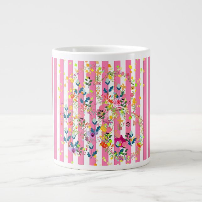 Godisränder + blommor jumbo mugg (Framsidan)