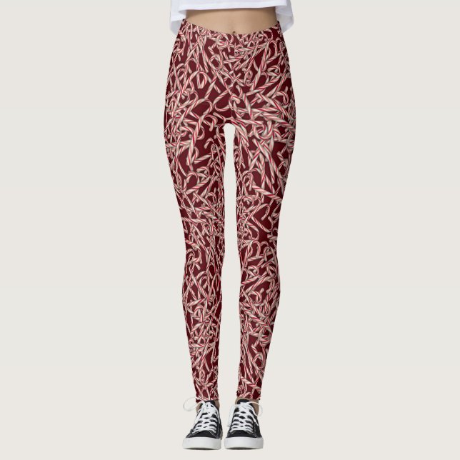 Godisrandmönstrade Leggings (Framsida)