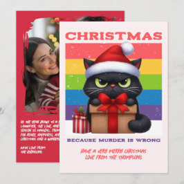 Godisrandspop Rolig Katt Retro Julfotografi Julkort