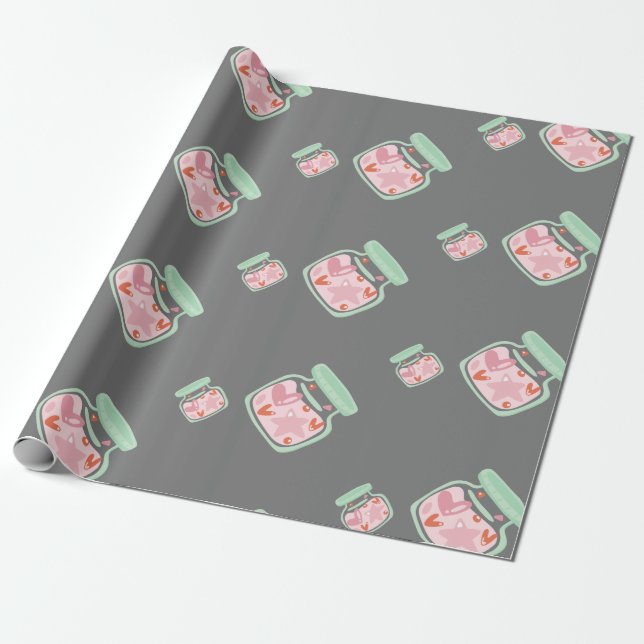 Godisskål mönster presentpapper (Utrullad)