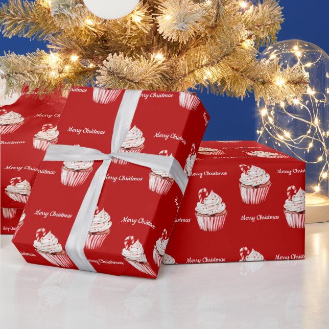 Godisstav Cupcake Jul Presentpapper (Helgdagar)