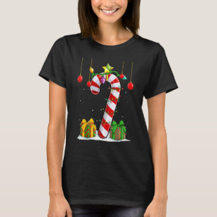 Godisstav Merry and Bright Röd och Vit Godis Co T Shirt