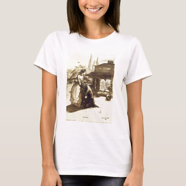 Godkänd, 1853 (penna och brunt bläck på papper) t shirt (Framsida)
