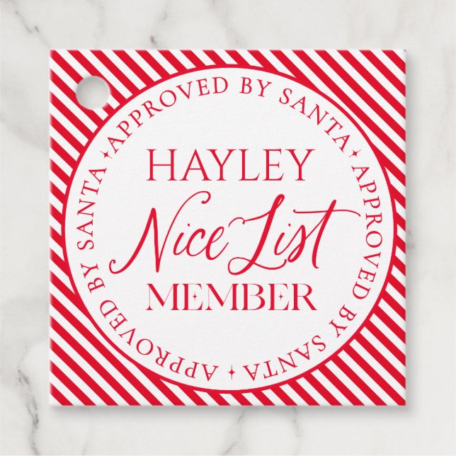 Godkänd av jultomten gåvor etiketter (Framsida)