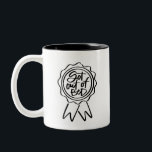 Godkänd för morgonpris Två-Tonad mugg<br><div class="desc">Titta på dig! Börja dagen med en seger. Ibland förtjänar det erkännande att man bara kommer ut ur sängen. Det här illustrerar att mugg har ett prisband med "Har ut ur sängen" på ena sidan och "redan vinnande" på den andra.</div>