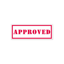 Godkänd röd vit godkänd kvalitetskontroll godkänd självfärgande stämpel