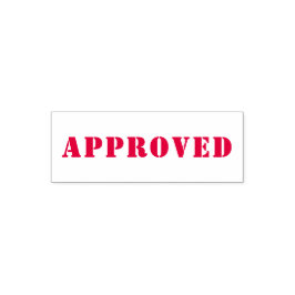 Godkänd röd vit godkänd kvalitetskontroll godkänd självfärgande stämpel