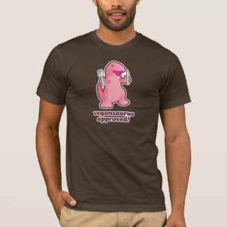 godkänd vegansaurus! logotyp t-shirt