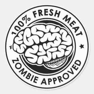Godkänd Zombie Runt Klistermärke