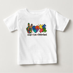 Godkänn Kärlek - Känsla för autism T Shirt