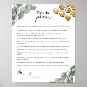 Godkänn Möhippan Bee & Eucalyptus Game Poster