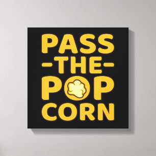 Godkänn Popcorn Popcorns Food Eater Älskare Graphi Canvastryck