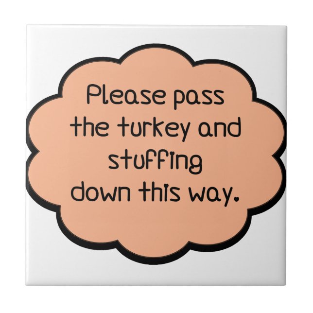 Godkänn Turkiet och fortsätt Kakelplatta (Framsidan)