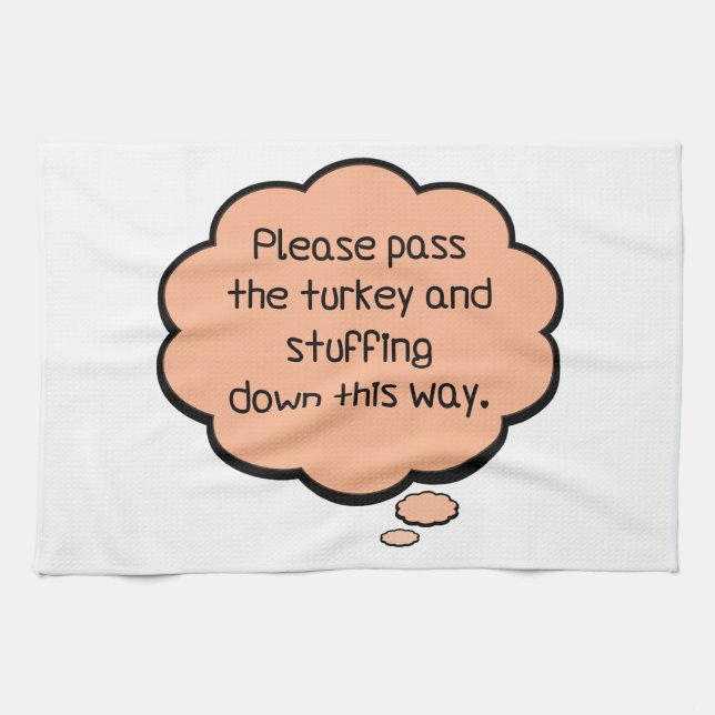 Godkänn Turkiet och fortsätt Kökshandduk (Horisontell)