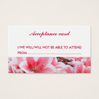 Godkännande av bröllop visitkort