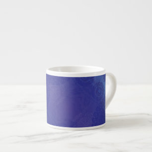 Godkännande   Blue Indigo Violet Boho Medallions Espressomugg