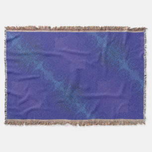 Godkännande   Blue Indigo Violet Boho Medallions Filt