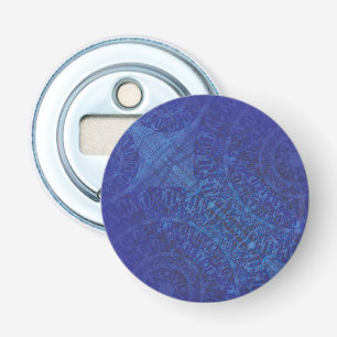 Godkännande   Blue Indigo Violet Boho Medallions Flasköppnare