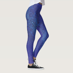 Godkännande   Blue Indigo Violet Boho Medallions Leggings