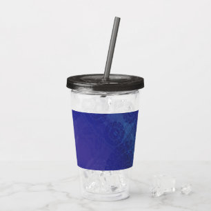 Godkännande   Blue Indigo Violet Boho Medallions Take Away Mugg