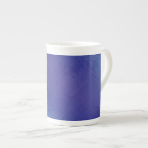 Godkännande   Blue Indigo Violet Shibori Mönster Benporslin Mugg