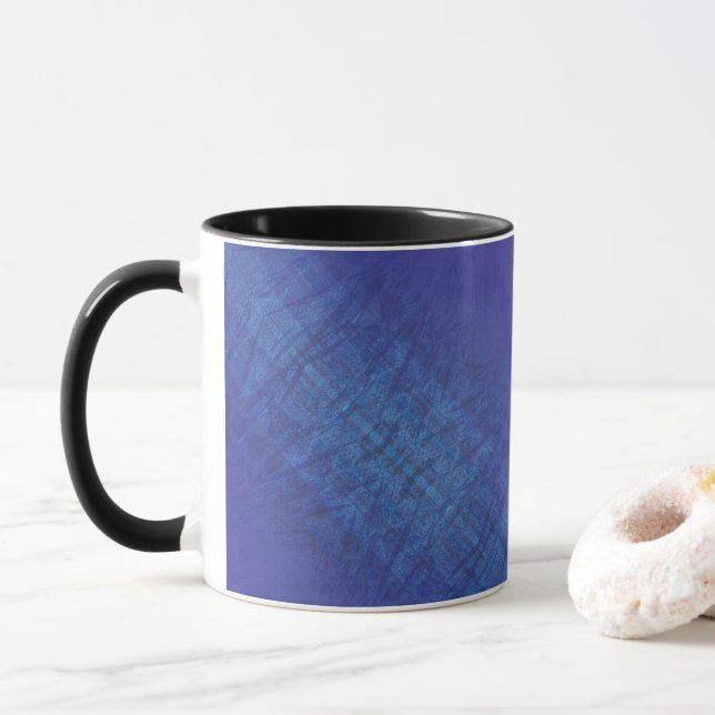 Godkännande | Blue Indigo Violet Shibori Mönster Mugg (Med munk)