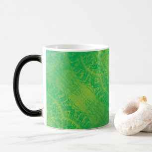 Godkännande Gult Grönt Blue Boho Medallions Magisk Mugg