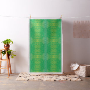 Godkännande Gult Grönt Blue Boho Medallions Tyg