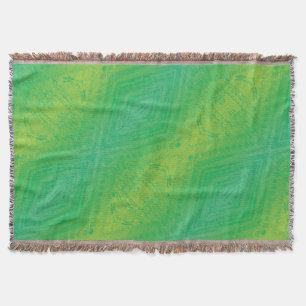 Godkännande Gult Grönt Blue Shibori Mönster Filt