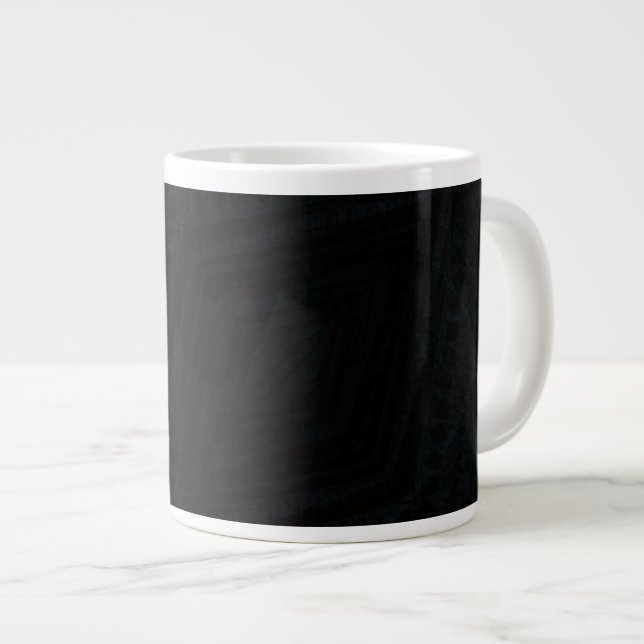Godkännande | Mörk Geometric Struktur Jumbo Mugg (Framsida höger)