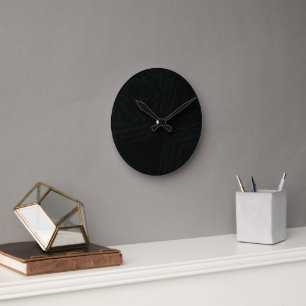 Godkännande Mörk Geometric Struktur Rund Klocka
