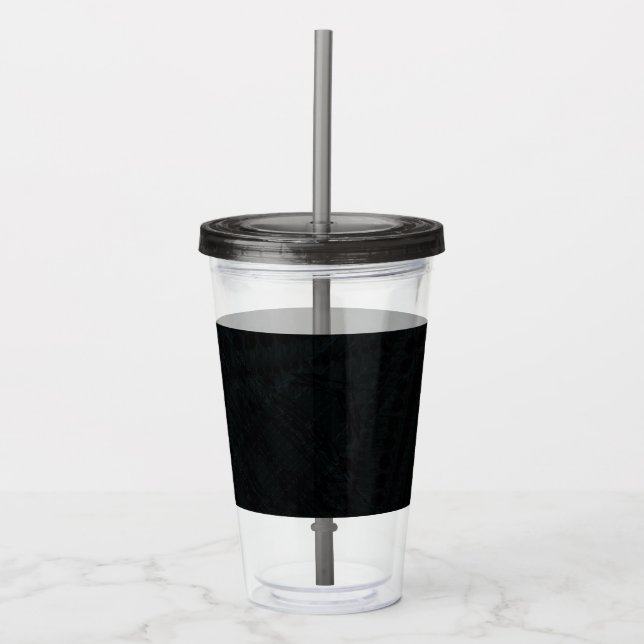 Godkännande | Mörk Geometric Struktur Take Away Mugg (Framsida)