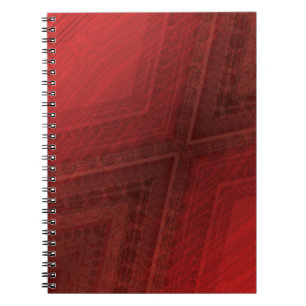 Godkännande Red Eclectic Boho Mönster Anteckningsbok