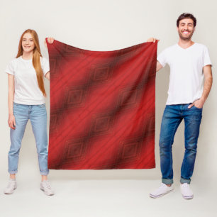 Godkännande Red Eclectic Boho Mönster Fleecefilt