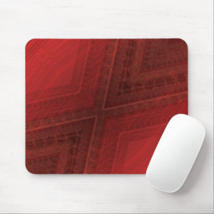 Godkännande Red Eclectic Boho Mönster Musmatta