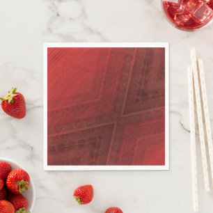 Godkännande Red Eclectic Boho Mönster Pappersservett