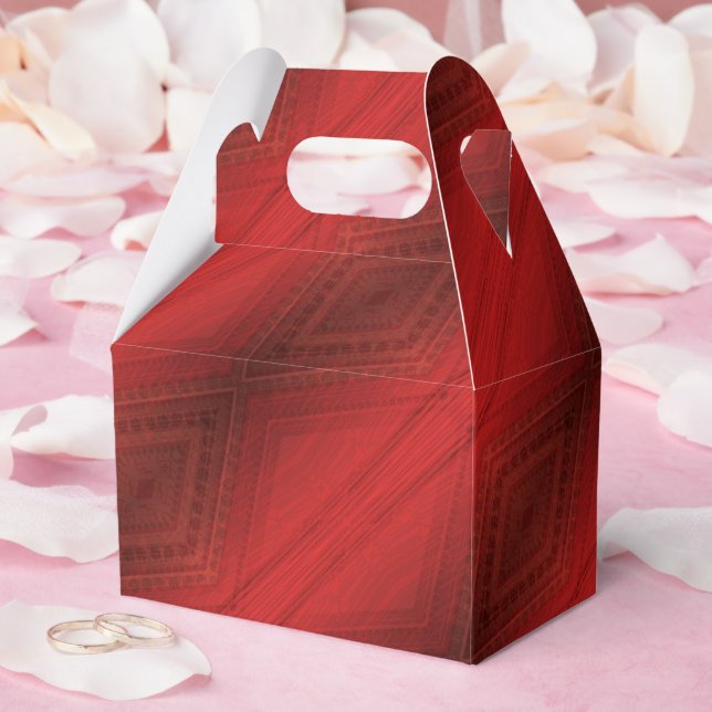 Godkännande | Red Eclectic Boho Mönster Presentaskar (Bröllop)